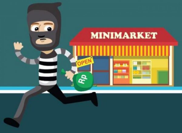 Maling Bobol Minimarket Dekat Rumah Dinas Kapolres Kota Metro