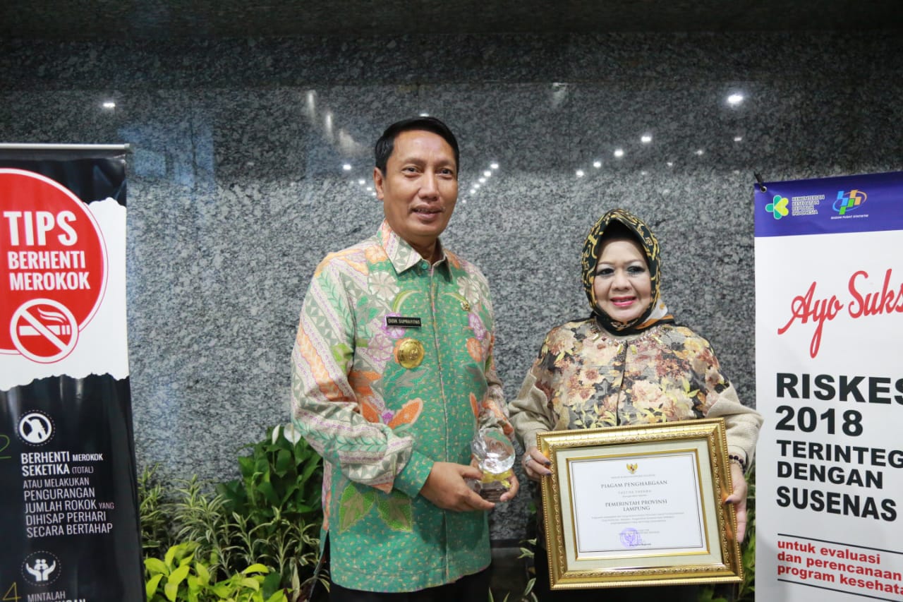 Pjs. Gubernur Didik Terima Penghargaan Pastika Parama dari Menteri Kesehatan