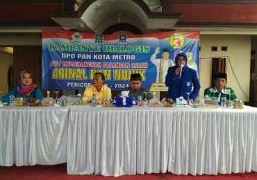Ketua DPD PAN Metro Ajak Masyarakat Dukung Arinal Djunaidi – Chusnunia Chalim Di Pilgub Lampung