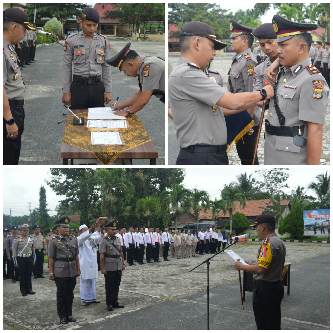 Jabatan Kapolsek Lambu Kibang Resmi Diserah Terimakan Oleh Kapolres Tulang Bawang