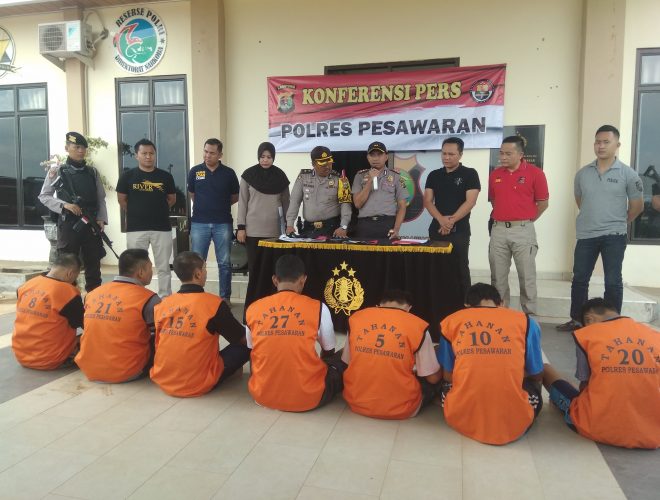 Sebulan Polres Pesawaran Tangkap Puluhan Penjahat