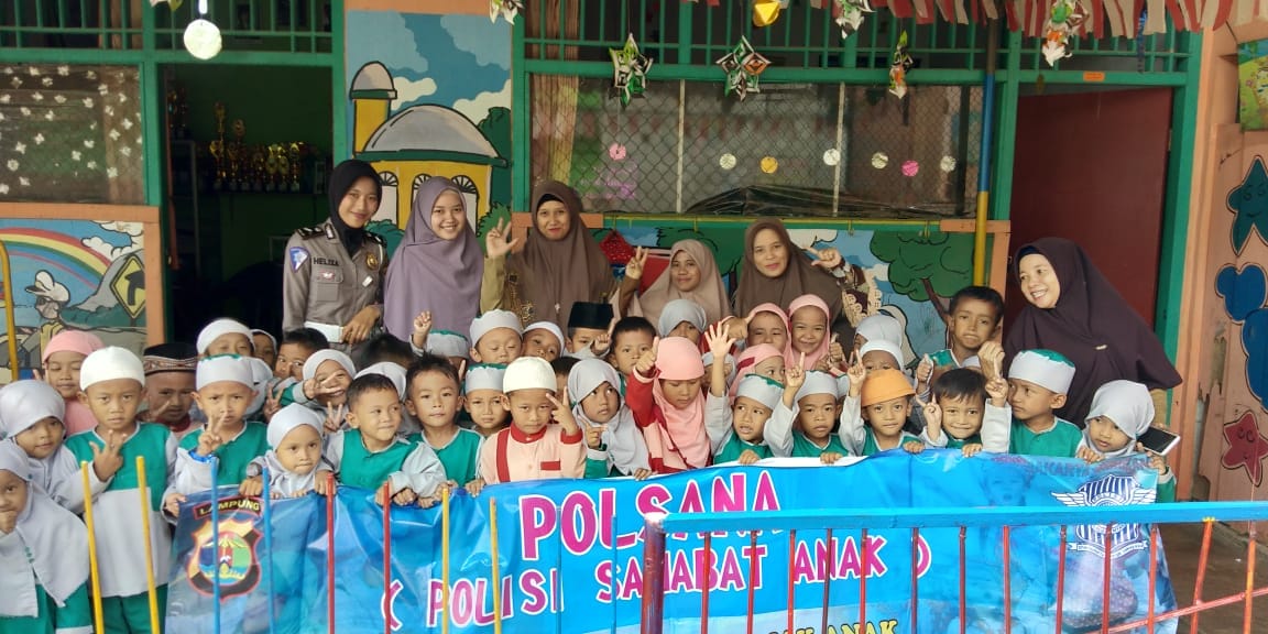 Sat Lantas Polres Pesawaran Lakukan Giat Preventif Terhadap Siswa RA