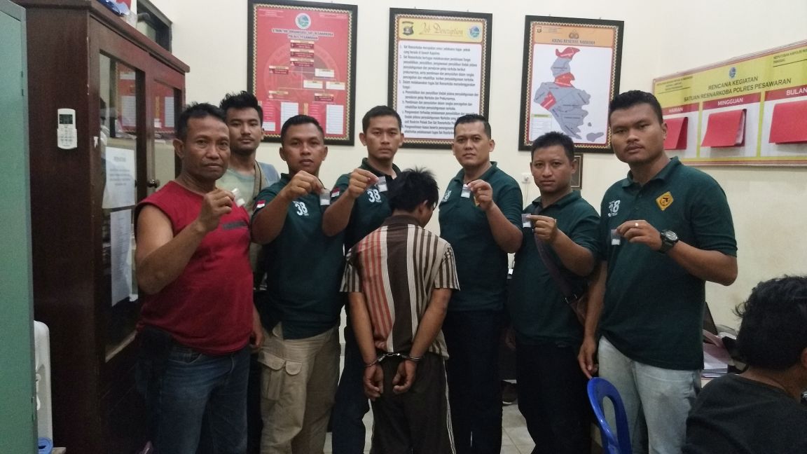 Polres Pesawaran Tangkap Dua Tersangka Dan Amankan BB 23 Paket Sabu