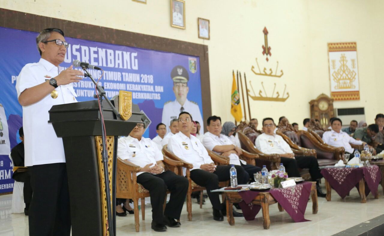 Dalam Musrenbang Kabupaten Lamtim 2018, Pjs. Gubernur Didik Dorong Upaya Turunkan Kemiskinan