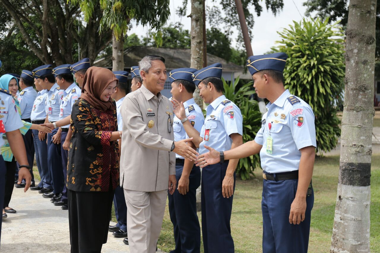 Pjs. Gubernur Didik Kunjungan Kerja ke Pangkalan Lanud Pangeran M. Bunyamin