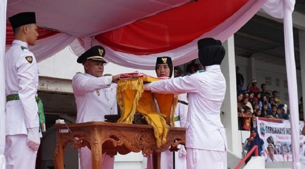 Plt Bupati Lampung Selatan Pimpin Upacara Detik-detik Proklamasi Kemerdekan RI