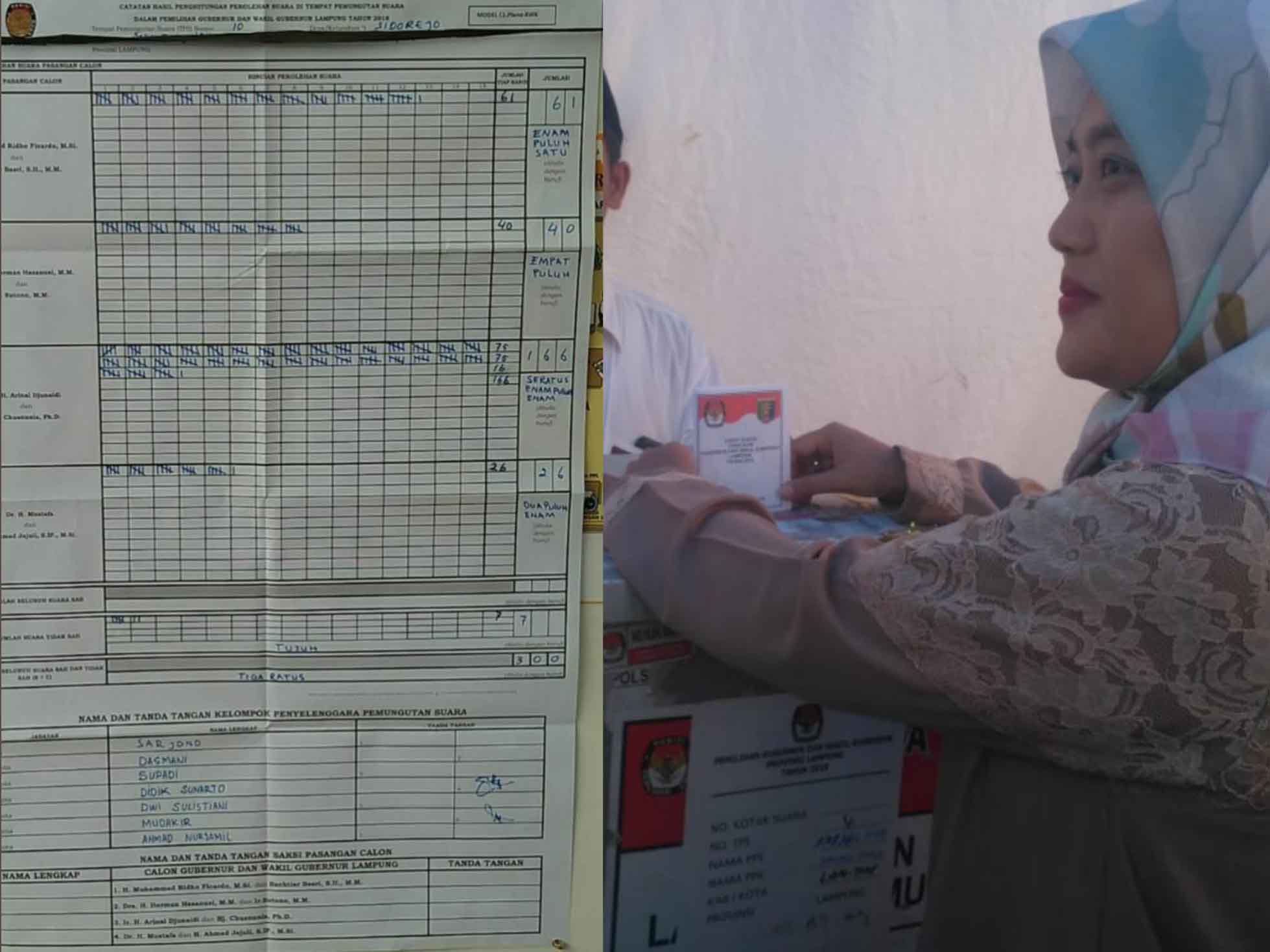 Arinal – Nunik Unggul Merata di Lampung Timur