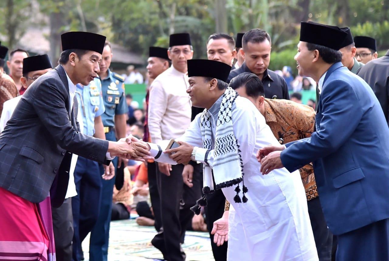 Presiden Salat Idul Fitri di Kebun Raya Bogor