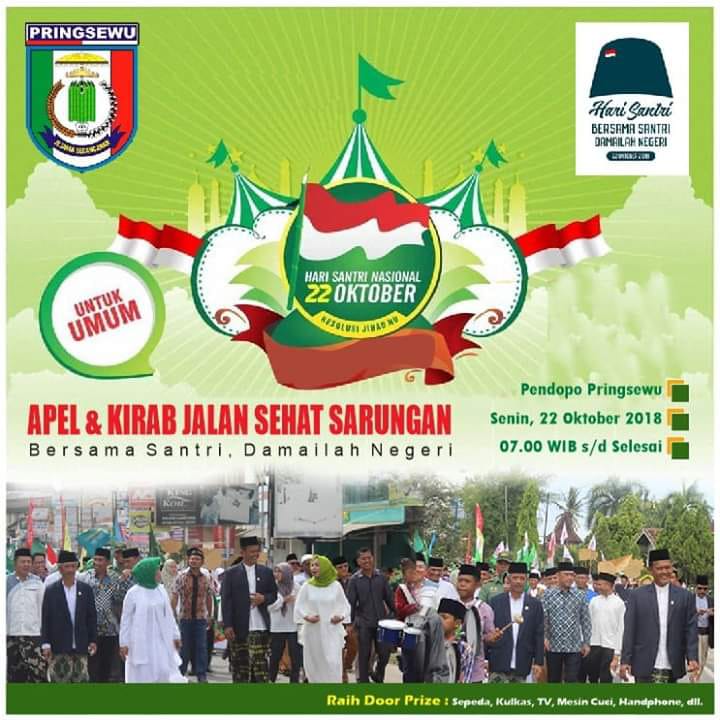 Jalan Sehat Sarungan Bakal Warnai Puncak Hari Santri Pringsewu
