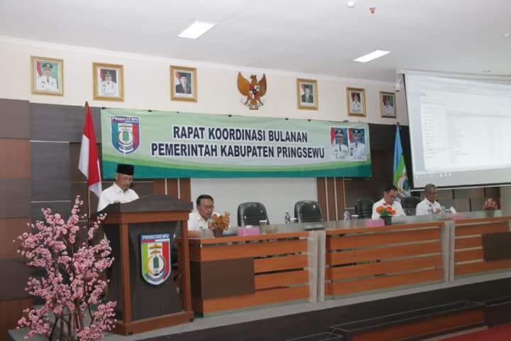 Rakor Bulanan Pemkab Pringsewu, 31 Pekon Belum Setor PBB P2