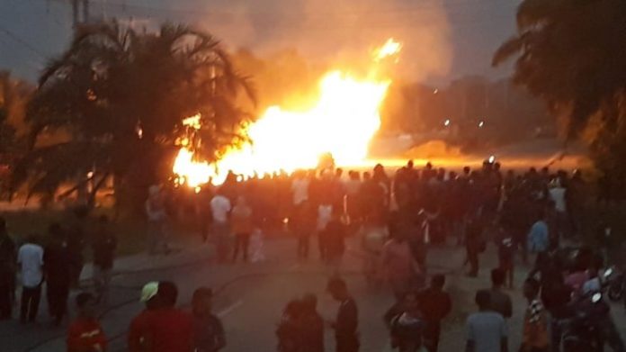 Pipa Gas PT Chevron Pasific Indonesia Bocor dan Mengakibatkan Kebakaran