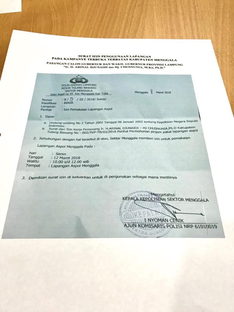 Wakil Ketua DPRD Lampung Sayangkan Pembubaran Kampanye Arinal