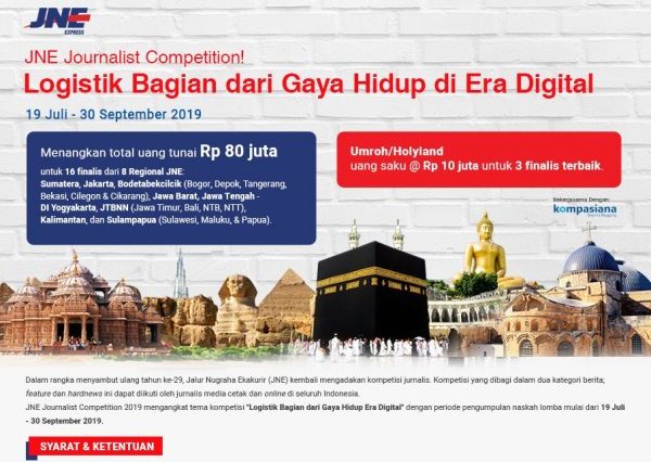 Kompetisi Menulis Untuk Jurnalis Se-Indonesia di HUT JNE ke-29