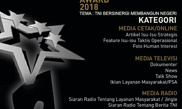TNI Gelar Lomba Karya Jurnalistik Panglima TNI Award 2018