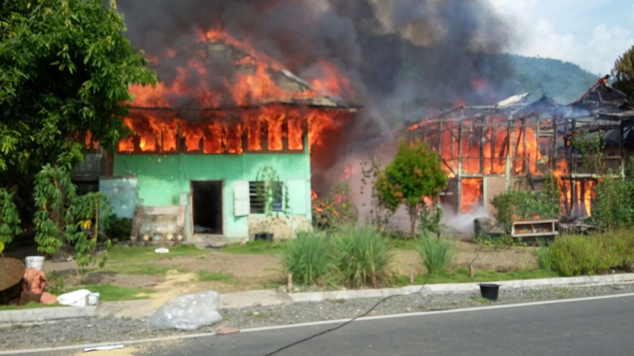 Dua Rumah Petani di Kabupaten Tanggamus Terbakar