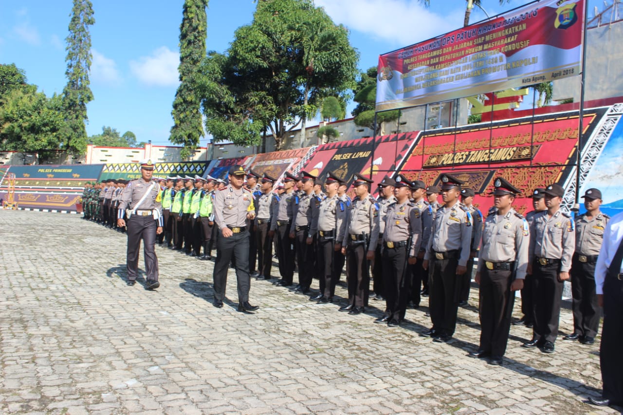 Polres Tanggamus Gelar Apel Pasukan Persiapan Operasi Patuh Krakatau 2018