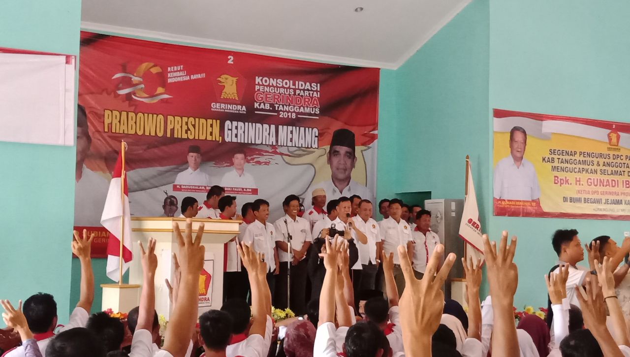 DPC Partai Gerindra Tanggamus Deklarasikan Dukungan Untuk Arinal-Nunik
