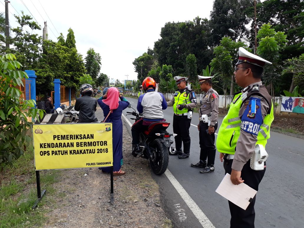 Pelaksanaan Operasi Patuh Krakatau 2018, Polres Tanggamus Tindak 1373 Pelanggaran