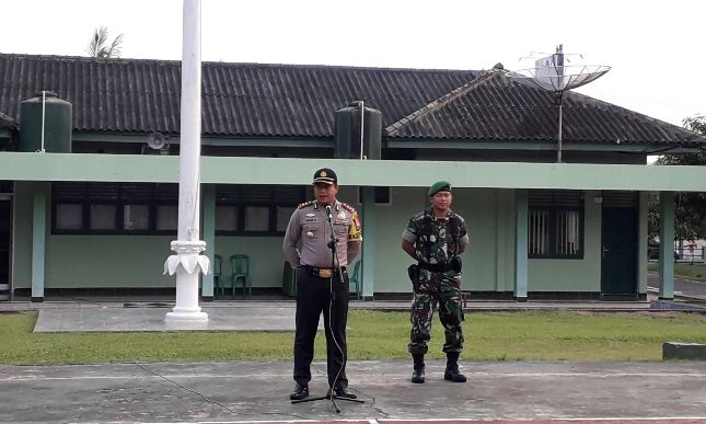 Kapolres Pimpin Apel Terpadu Bersama Dandim 0424 Tanggamus