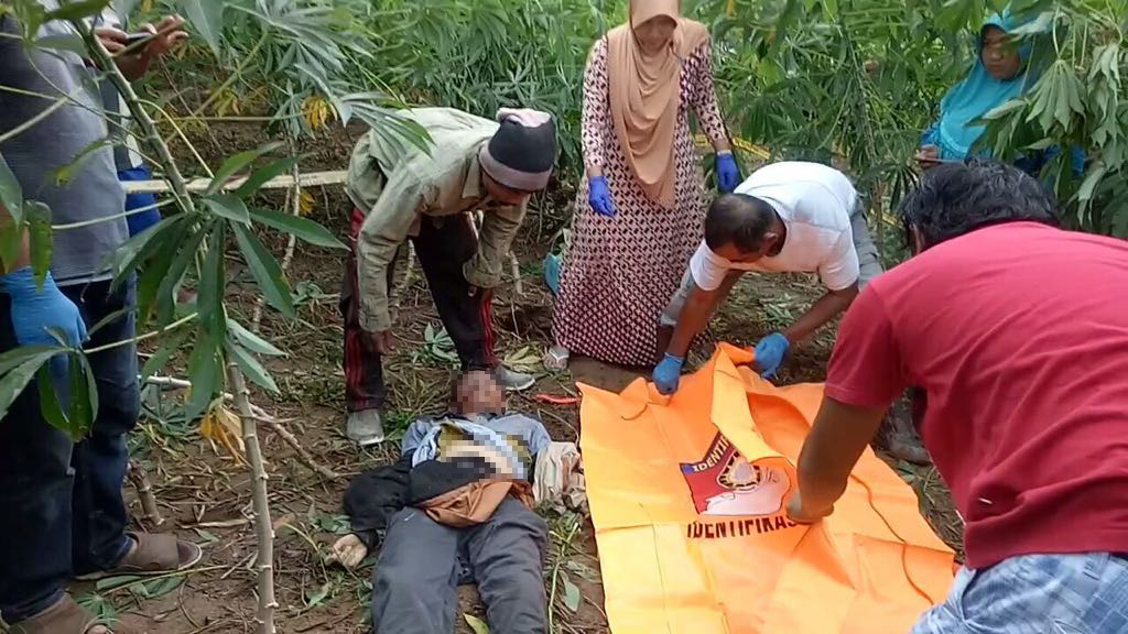 Polsek Lambu Kibang Identifikasi Mayat Mr X Yang Ditemukan di Kebun Singkong