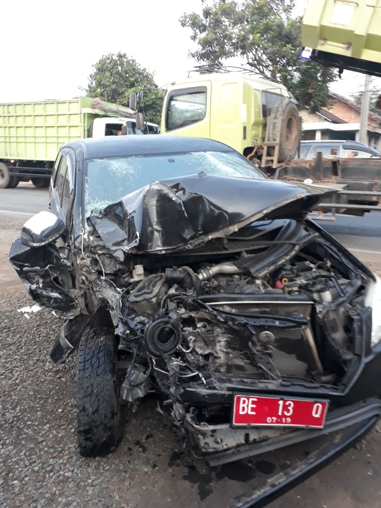 Plt Kadis Kesehatan Kabupaten Tubaba Alami Laka Lantas di Bekri