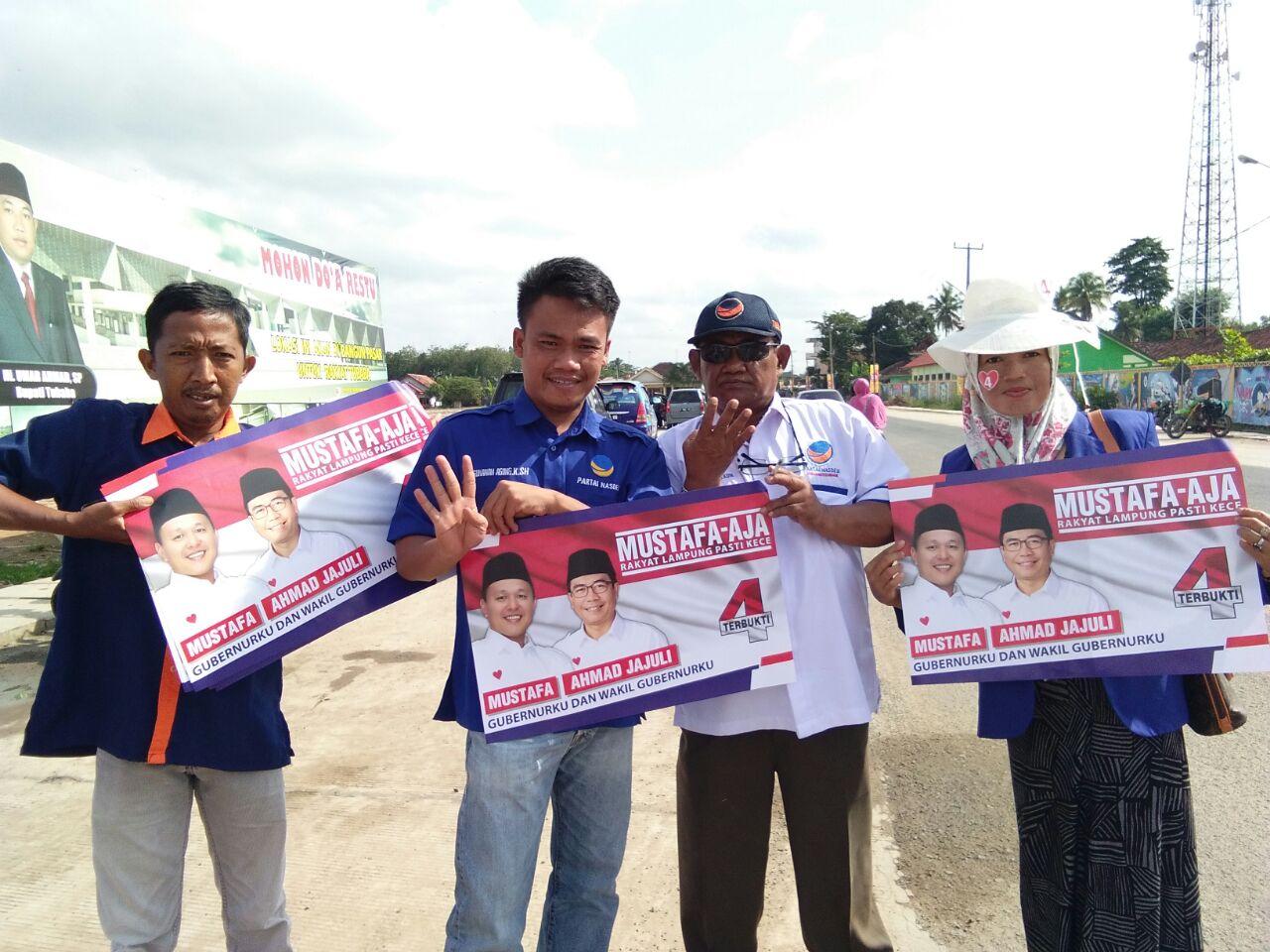 Gelar Aksi Simpatik Cara Lain DPD Nasdem Tubaba Dukung Mustafa-Ahmad