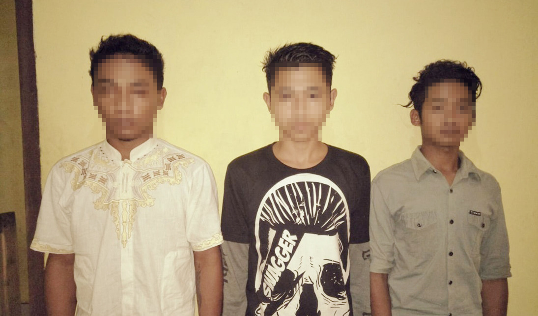 Tiga Pemuda Pelaku Curanmor Ditangkap Polsek Gunung Agung