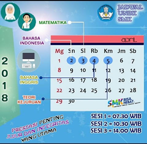 584 Siswa SMKN 2 Bandarlampung Ikuti UNBK