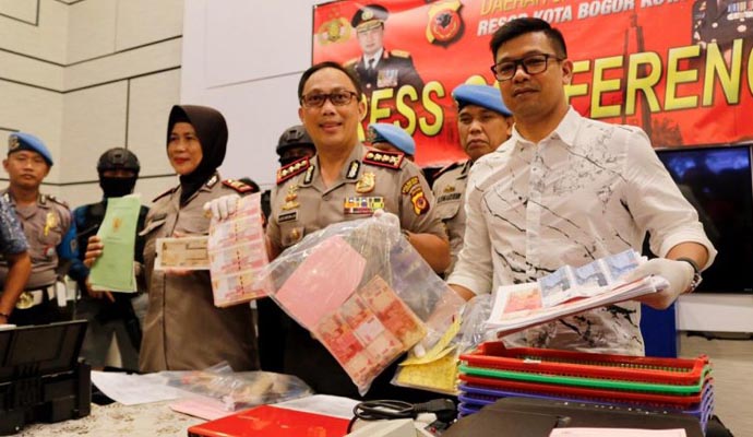 Polresta Bogor Bongkar Sindikat Peredaran Uang dan Sertifikat Palsu