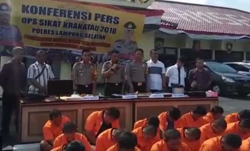 Dua Pekan, Puluhan Motor Curian Diamankan Dalam Operasi Sikat Krakatau 2018