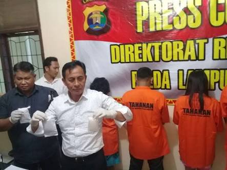 Direktorat Narkoba Polda Lampung Bongkar Sindikat Ekstasi Jaringan Lapas Rajabasa