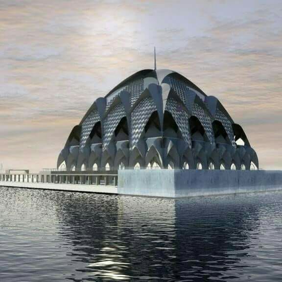 Pembangunan Masjid Megah diatas Danau di Jawabarat Dimulai