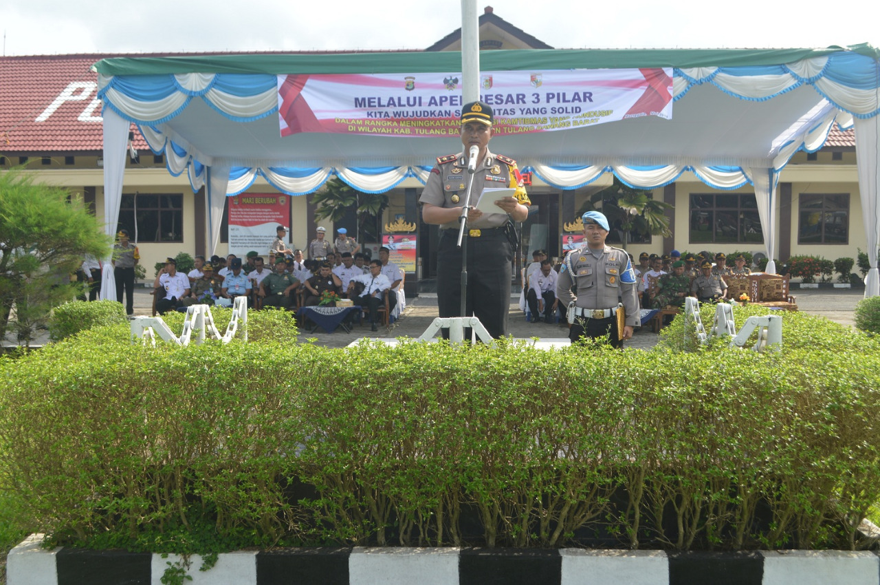 Wakapolres Tulang Bawang Pimpin Apel Besar Tiga Pilar Kamtibmas
