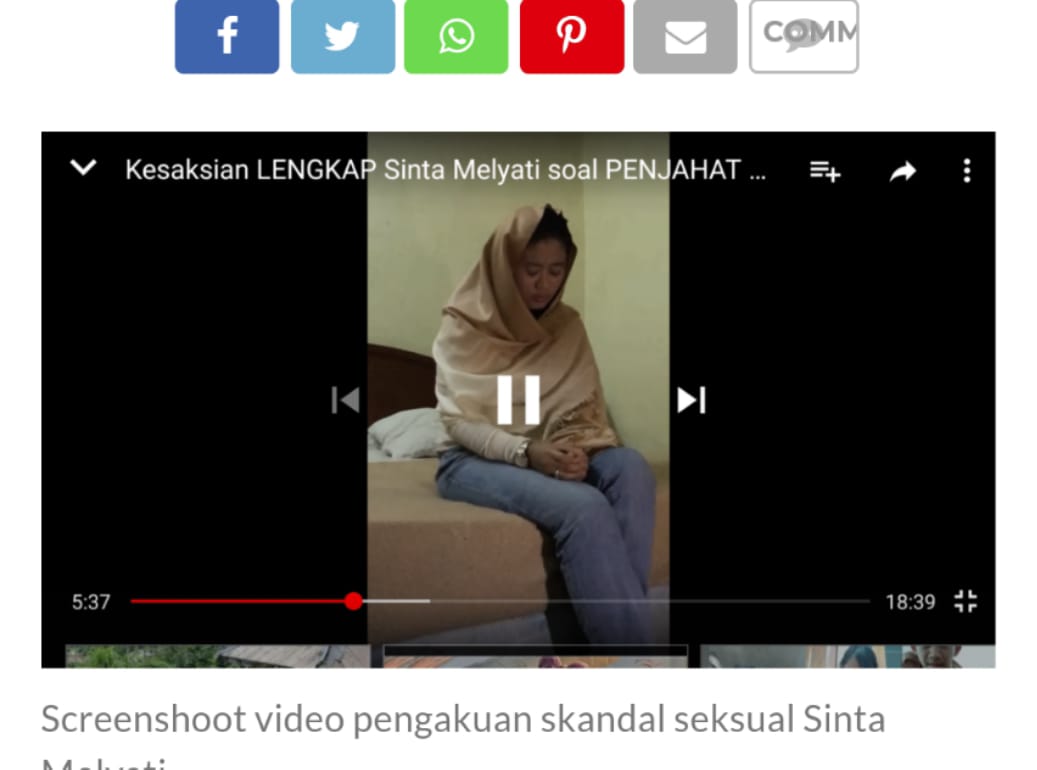 Heboh Pengakuan Seorang Perempuan Diyutube Tentang Pengakuan Sinta Melyati