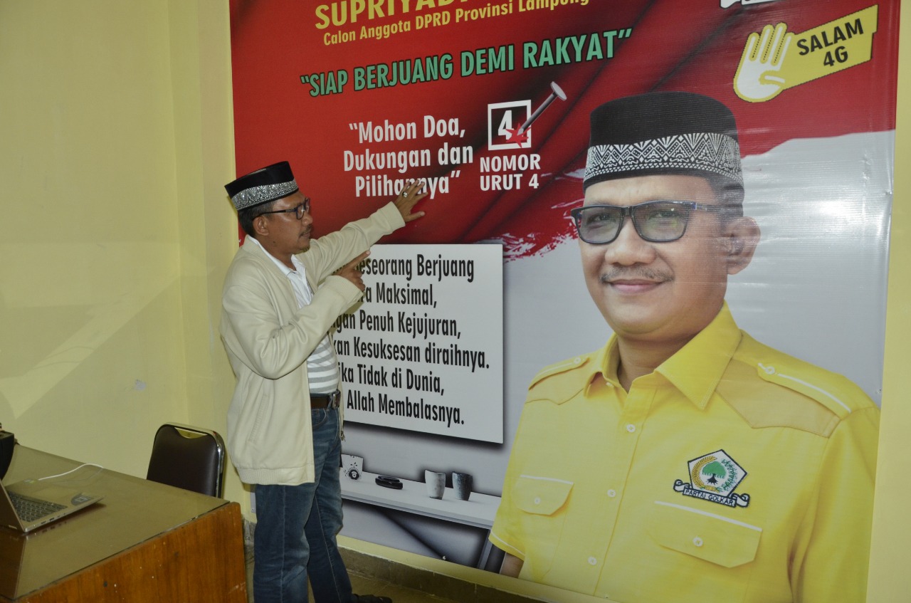 Bacaleg Golkar Lampung Supriyadi Alfian Resmikan Posko Aspirasi