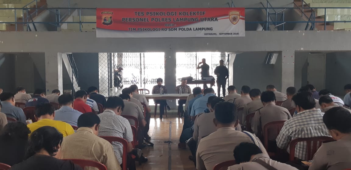 165 Personel Polres Lampura Tes Psikologi