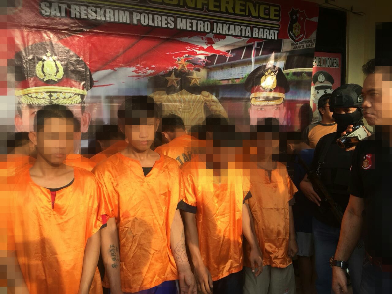 Ringkus Geng Motor Slow, Polsek Cengkareng Amankan 9 Pelaku