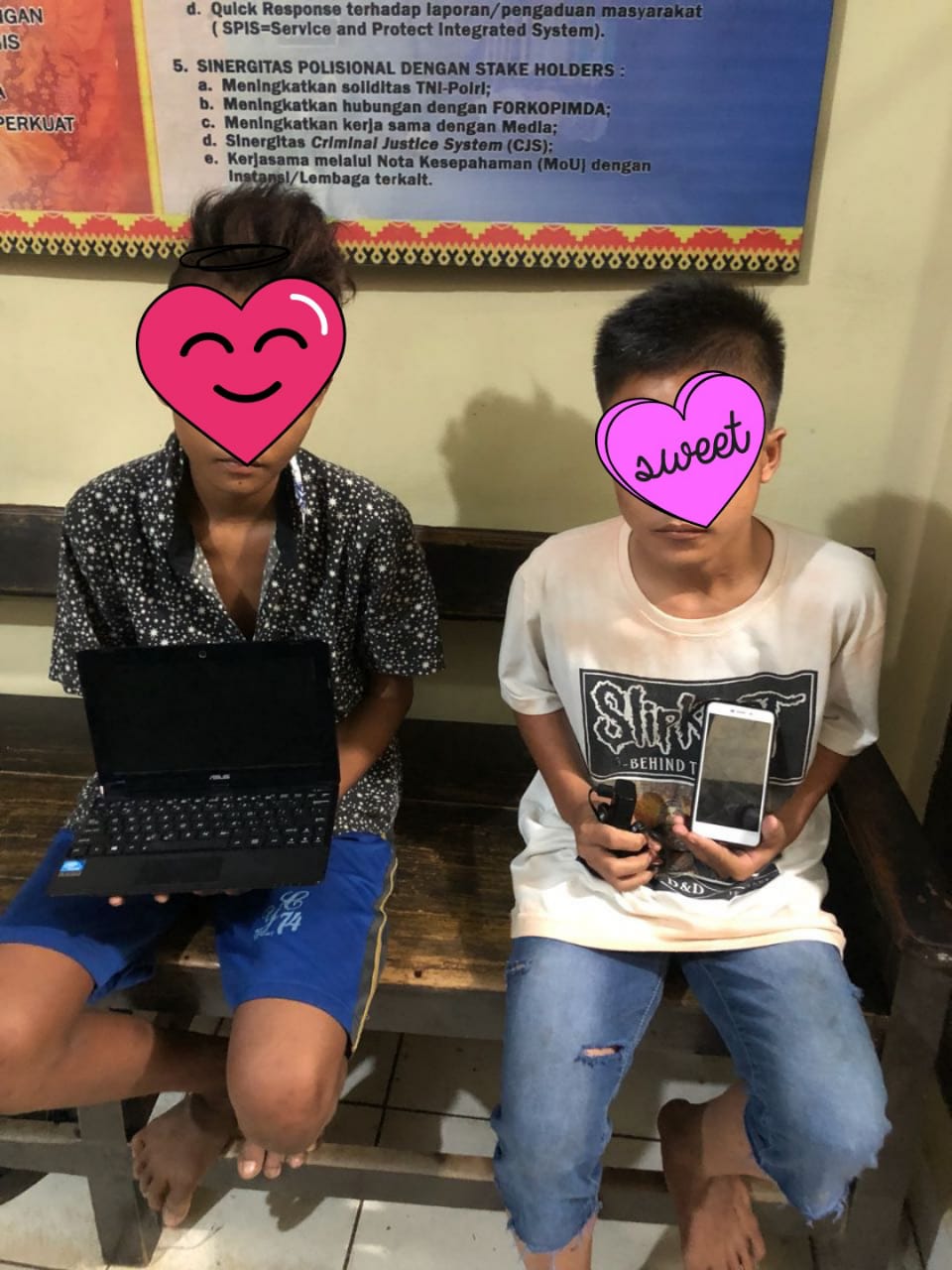 Usai ‘Gondol’ Uang Tunai Rp.30 Juta, Dua ABG Meringkuk di Hotel Prodeo