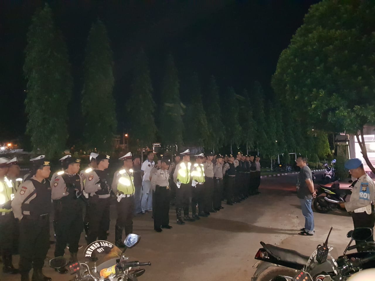 Polres Lampura Siagakan Personel Antisipasi PAM Malam Tahun Baru 1 Muharam 1440 H