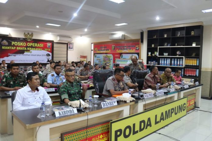 Forkopimda Lampung Vikon Dengan Menkopolhukam, Panglima TNI dan Kapolri