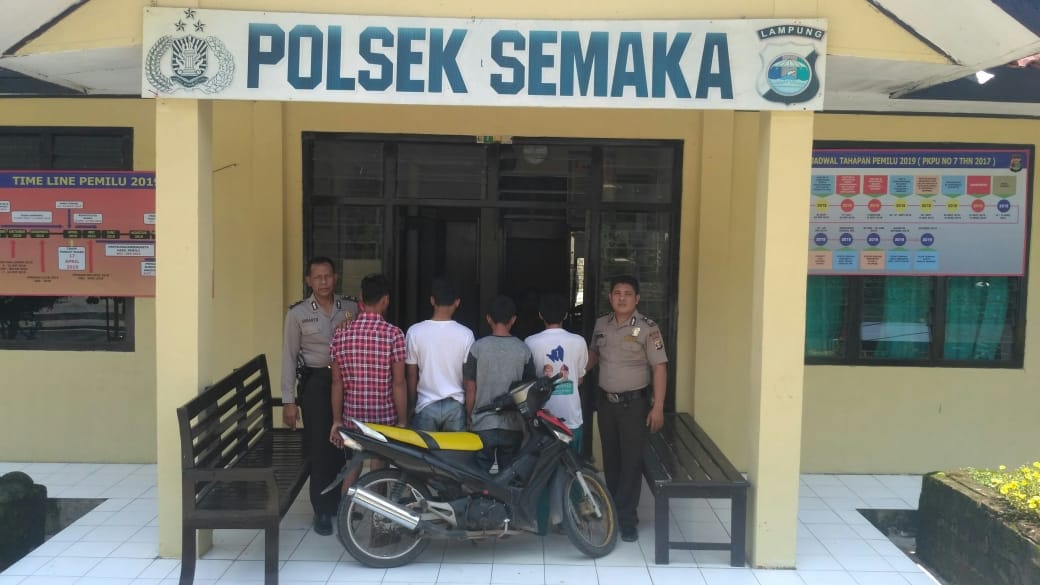 Pencuri Sepeda Motor dan 3 Orang Penadah Dilibas Polsek Semaka