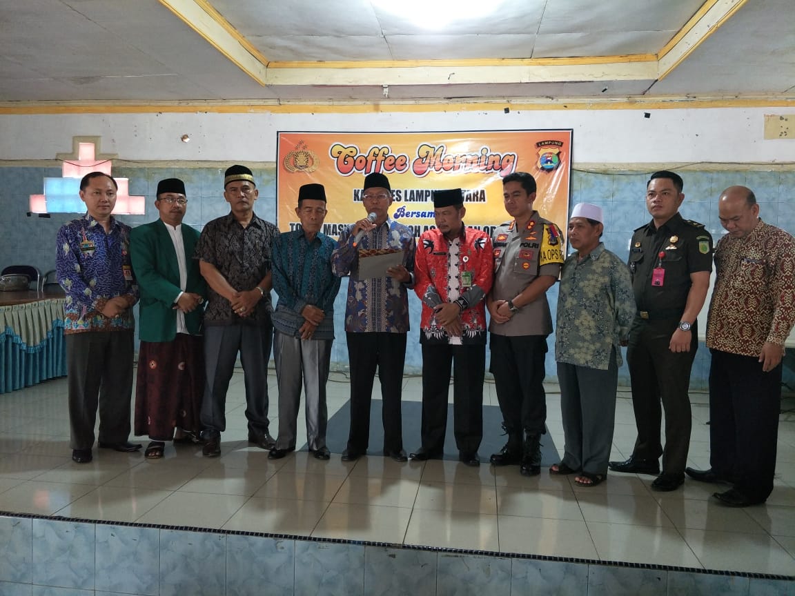 Gelar Coffee Morning, Kapolres Ajak Tokoh Agama Jaga Kondusifitas Lampung Utara