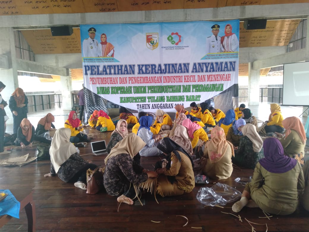 Diskoperindag Tulang Bawang Barat Pelatihan Kerajinan Anyaman Sintesis