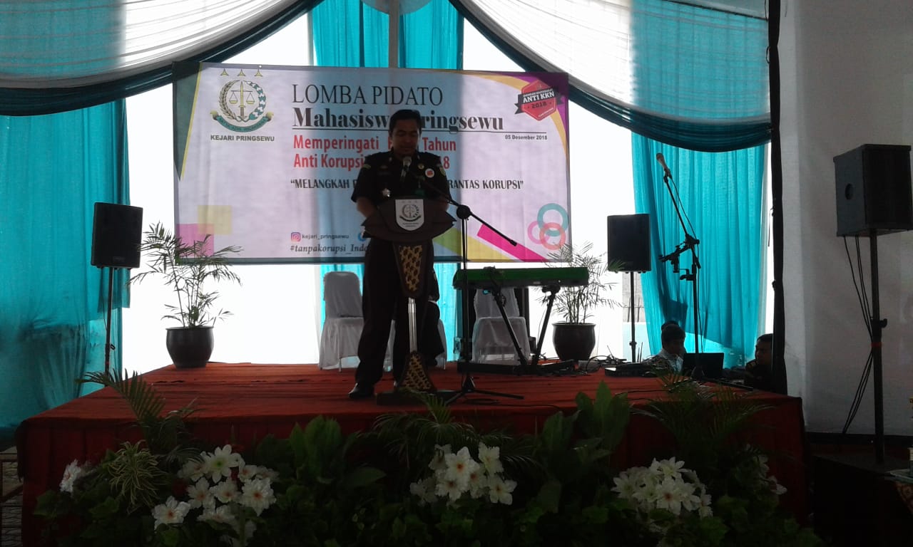 Kejari Pringsewu Gelar Lomba Pidato Antar Mahasiswa