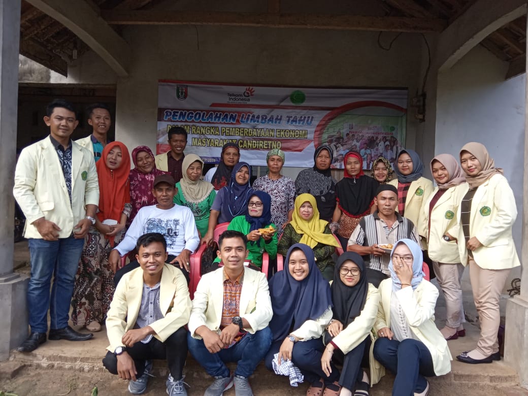 Pekon Candiretno dan STIE Muhammadiyah Pringsewu Praktek Pengelolaan Limbah Tahu