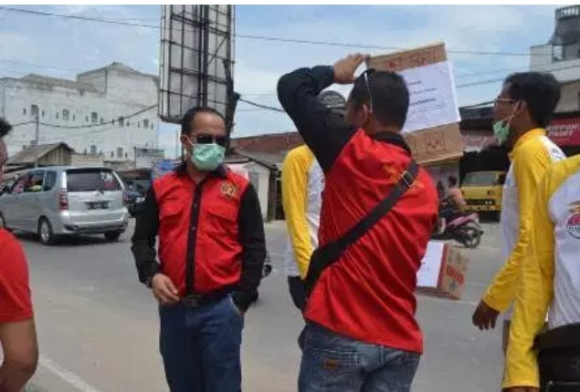PWI bersama Pospema Tulang Bawang Galang Donasi Untuk Korban Tsunami Lampung Selatan