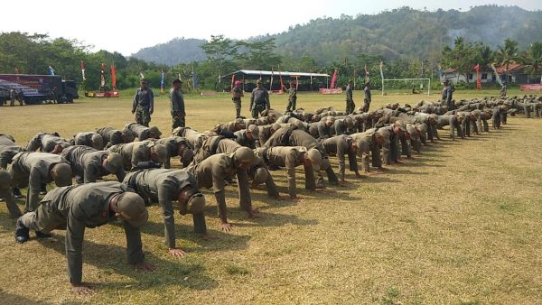 Brigif 4 Marinir/BS Gelar Latihan Dasar Jiwa Korsa Satpol PP Provinsi Lampung TA 2019