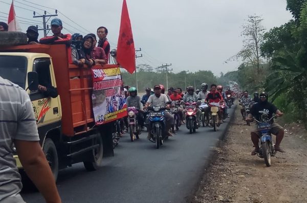 Kapolres Mesuji Pimpin Pengamanan Unras Hari Tani