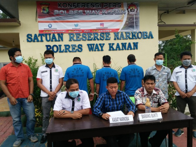 Komplek Pemda Way Kanan Diduga Kerap Jadi Tempat Pesta Narkoba, Polres Tangkap Tiga Orang Dari Kantor Dishub