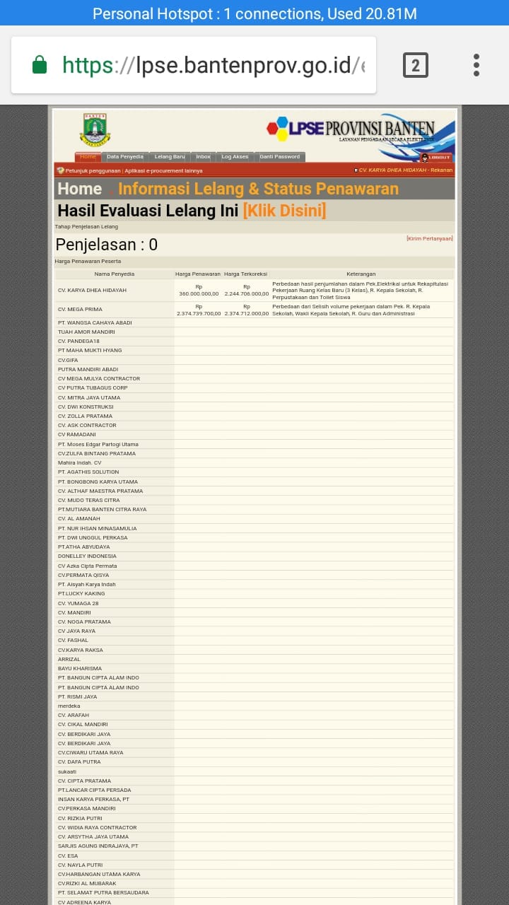 Tidak Ter-Uploadnya Nilai Penawaran Penyedia Barang dan Jasa Dikarenakan “Khilaf dan Lupa”